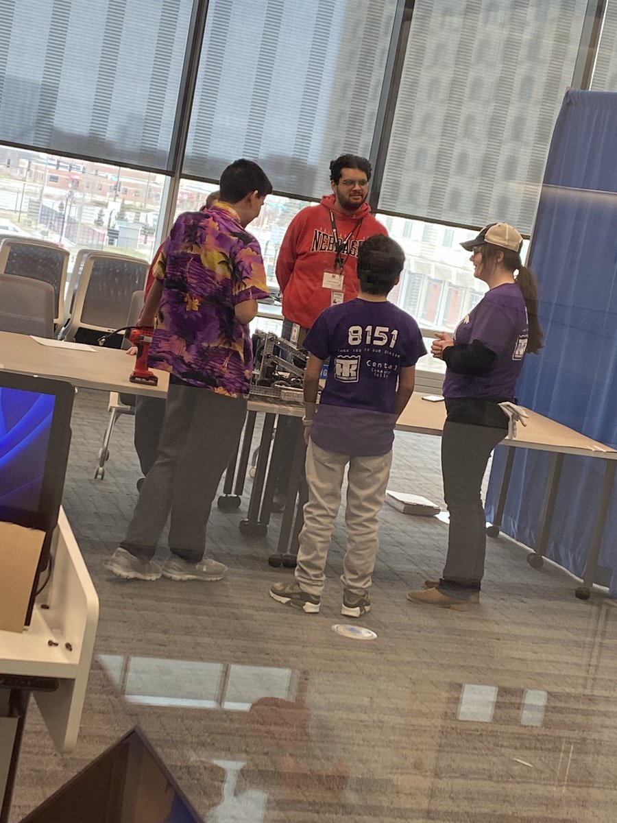 Team 8151A is getting judged at the UNL Cornhusker Robotics Tournament. Teams have to discuss how their robot was built, what their code does, and how they use teamwork. <a href="/GIPublicSchools/">GIPS</a> <a href="/GISH_Islanders/">Grand Island Senior High</a>