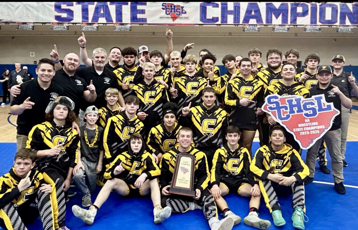 Chesnee Wrestling Wins 2024 State Championship For First In School History on Saturday 

@BSSportsJournal @Chesnee_Eagles @ChesneeUpdates 

@AndrewEison recapped the action from Columbia

boilingspringssportsjournal.weebly.com/chesnee/chesne…