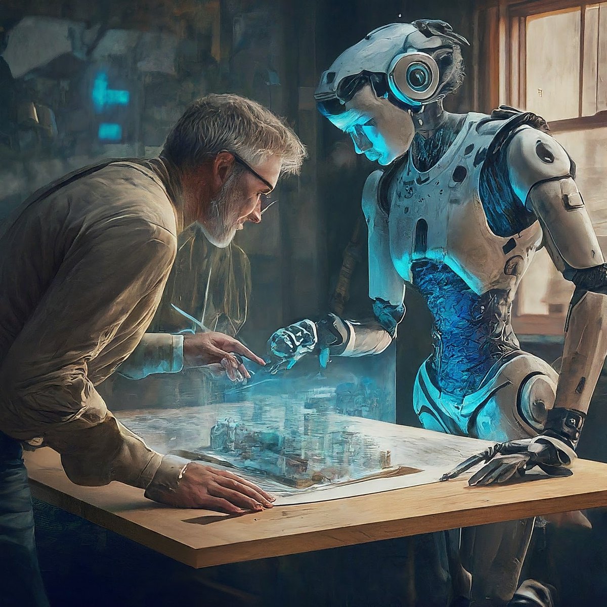 JimSantana's tweet image. Collaborative AI is on the rise, with robots learning to work with humans subtly and intuitively. This advancement promises to reinvent the workplace, with robots partnering with us to enhance productivity &amp;amp; creativity. 🤸 #CollaborativeRobots #CoBots