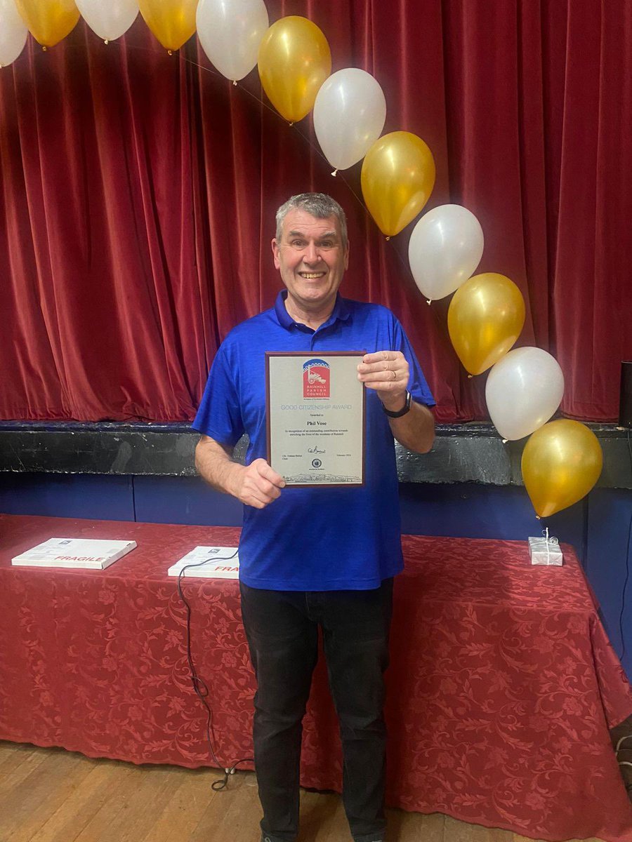 So one of our own was honoured last night with a good citizen award for his services to football.  Many congratulations Phil, you’re a legend and truly deserve this wonderful accolade 👏👏👏👏👏