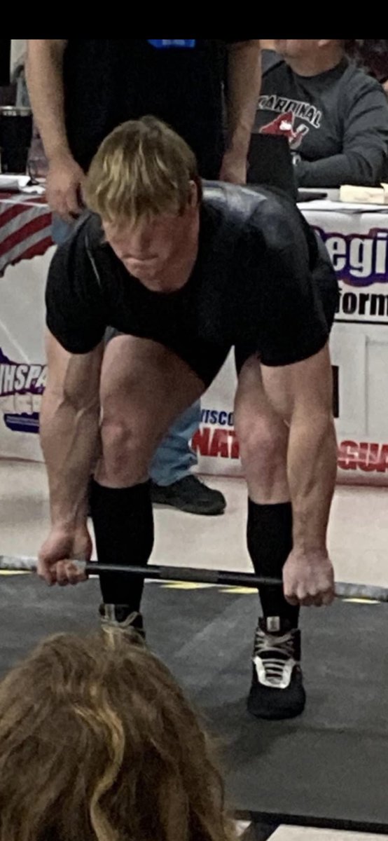 1st Place in Mauston today  with a Total of 1630!!!
Squat -585
Bench - 435
Deadlift - 610
    - Thanks to those that came out to watch me lift!
<a href="/MSUBeaversFB/">Minot State Football</a>  <a href="/coachshields/">Ian Shields</a> <a href="/CoachFam/">Coach Mike Famiglietti “Fam”</a> <a href="/Coach_Roth/">Jake Rothschiller</a> 
<a href="/USAPowerlifting/">USA Powerlifting</a>