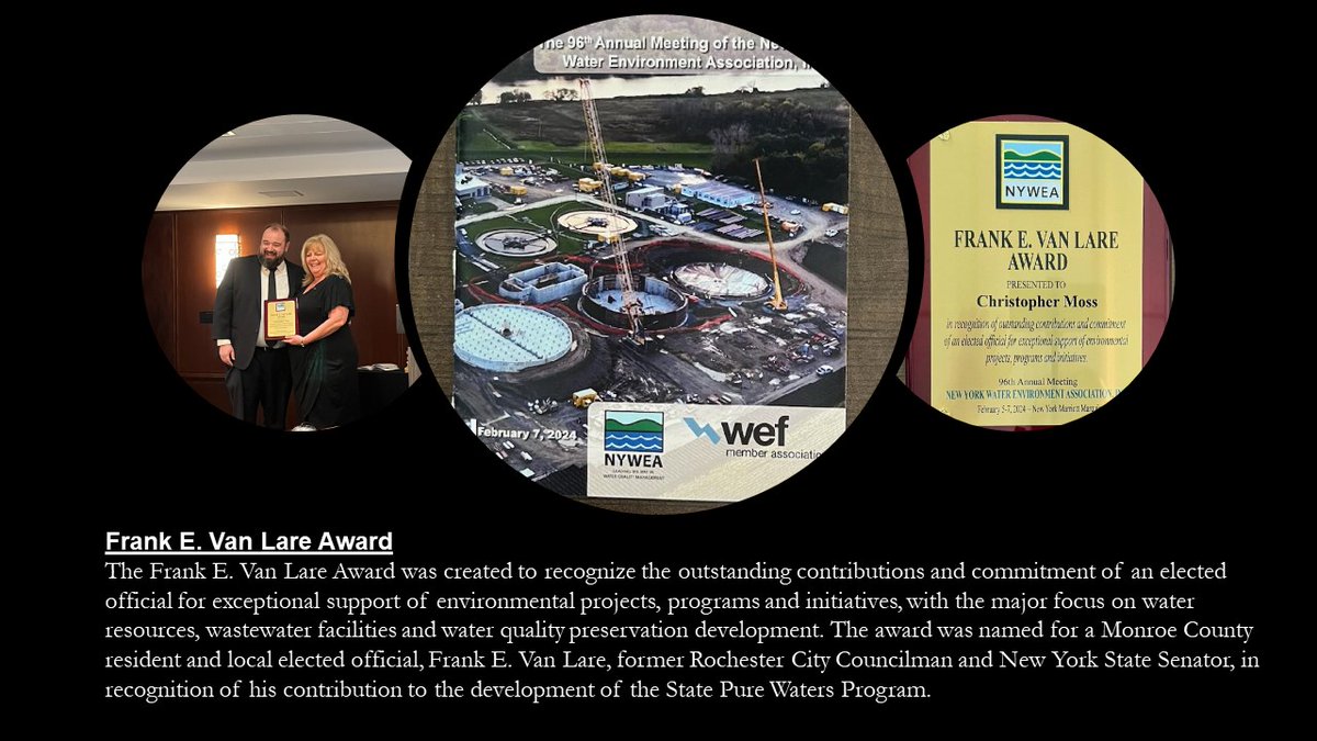 chemungcoexec's tweet photo. Proud to accept the award on behalf of the great job being done by our Sewer District Executive Director Ali Rennie and her entire team. Thank you NYWEA, Arcadis and all of our consolidation partners. Chemung Co. P.I.O. Kevin Adams responded to NYC to accept the award. https://t.co/w5C0uVgMOS