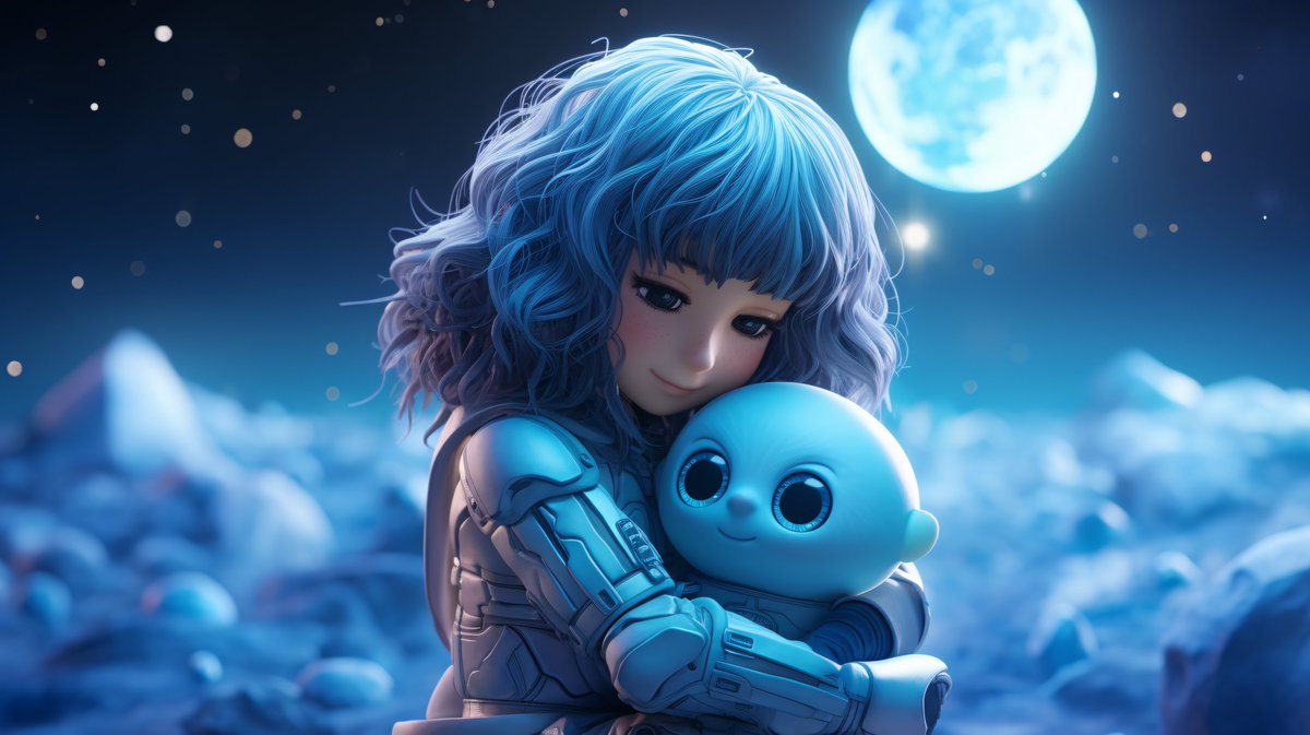 IntellexAi's tweet image. Medium shot anime characters hugging by @IntellexAi