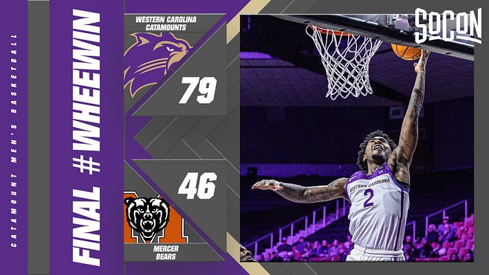 #WHEEWIN over Mercer. Vonterius Woolbright with his third triple-double of the season with 16 points, 10 rebounds and 10 assists. Tre Jackson added 16 points while Kamar Robertson finished with 15 points in the victory. #SoConHoops!