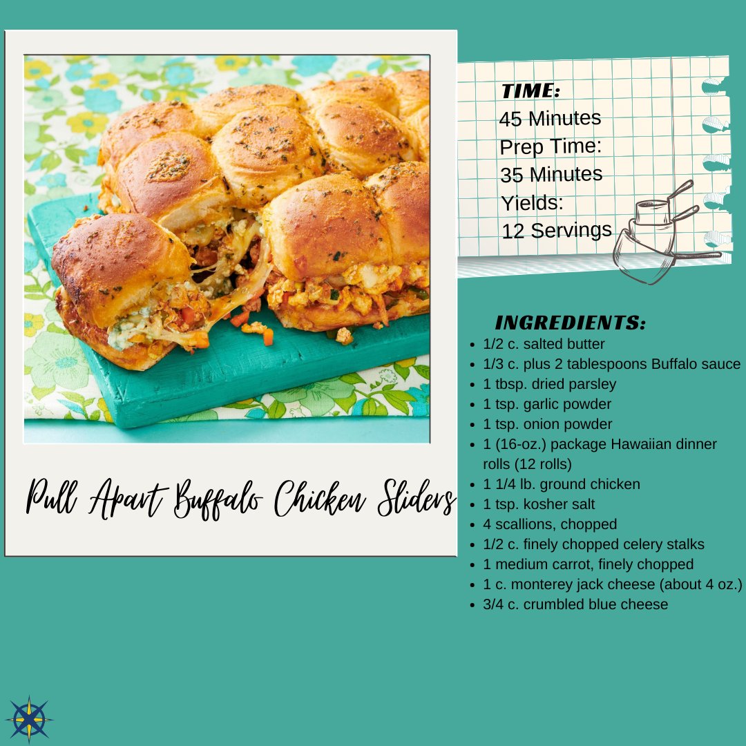 HaddonPointApts's tweet photo. Going to a Super Bowl Party and need to bring something? We got you covered with these pull apart #buffalo #chicken #sliders. Go to https://t.co/eIzDcVWFoi to get the full #recipe. #superbowlparty #haddonpointapts #findyourwayhome #lovewhereyoulive https://t.co/WkRjD6xNct