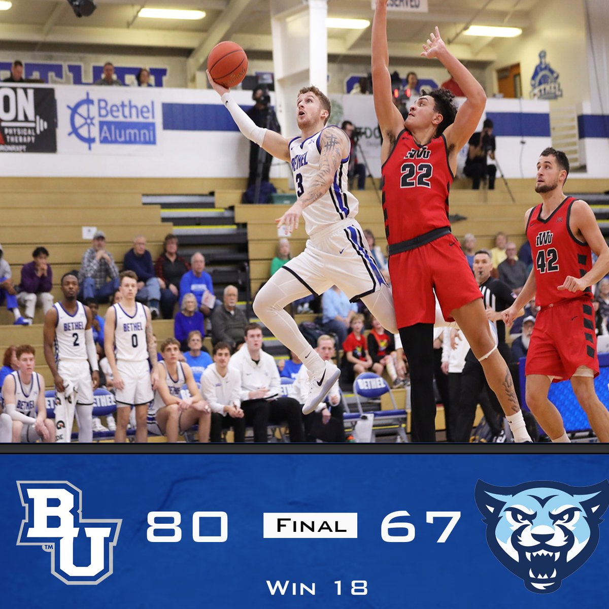 𝐖𝐢𝐧 𝟏𝟖

Drew Lutz: 18pts, 9ast, 4reb.
Alonas Peciulis: 11pts, 5reb.

James Anderson, Nathan Aerts, Preston Phillips, Clay Hilliard, Jameir Jefferson, and Luke McBride all with 8pts.