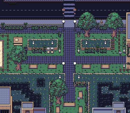 For #screenshotsaturday here's a look of our first trees

#gamedev #pixelart #ドット絵  #indiedev #RPG