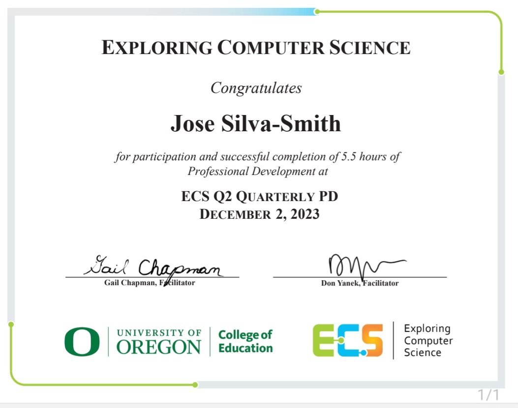 JoseLSilvaSmith's tweet image. Amazing productive Saturday planning @ExploringCS Unit 5: Computing & Data Analysis. This unit is so interesting & relevant. The lesson presentations were great! Good job everyone! Thank u Don & Tangela for leading today's PD session! You're awesome!โค๏ธ๐๐#TISDProud #ExploringCS