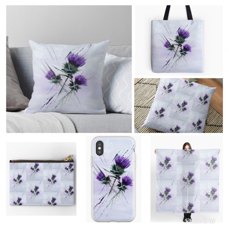 Have a super Sunday everyone 👋😀 I’m off partying again today 🥳 Sharing my thistle artwork on some nice gift and house decor items #UKGiftAM #UKGiftHour #mhhsbd #shopindie 

redbubble.com/shop/ap/317400…
