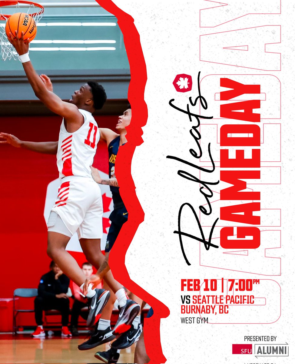 GAMEDAY on Burnaby Mountain! The Red Leafs are home Saturday night to take on the Seattle Pacific Falcons. 🕖 7:00 PM PST 🎟 EventBrite 💻 youtube.com/live/nqMznUj7h… 🆚️ @SPU_Basketball #BELEAF🍁 #RepTheLeaf #DoHardThings