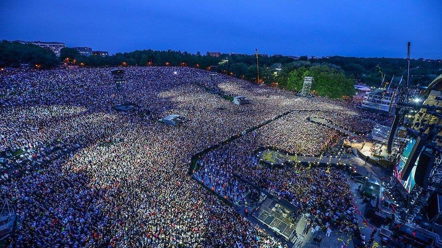 maclovinski's tweet photo. @YesJulz Tallinn Song Festival Grounds in Estonia. Not a stadium or arena but a huge venue that could hold up to 75k people. A lot of big international acts have performed there like The Weeknd, Michael Jackson, Rammstein, Rolling Stones etc. https://t.co/fM7umz9s7j