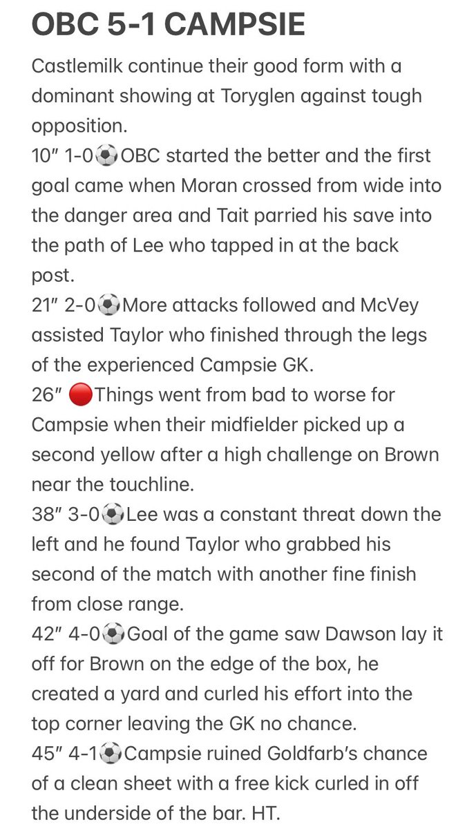 CCFC Saturday tweet media