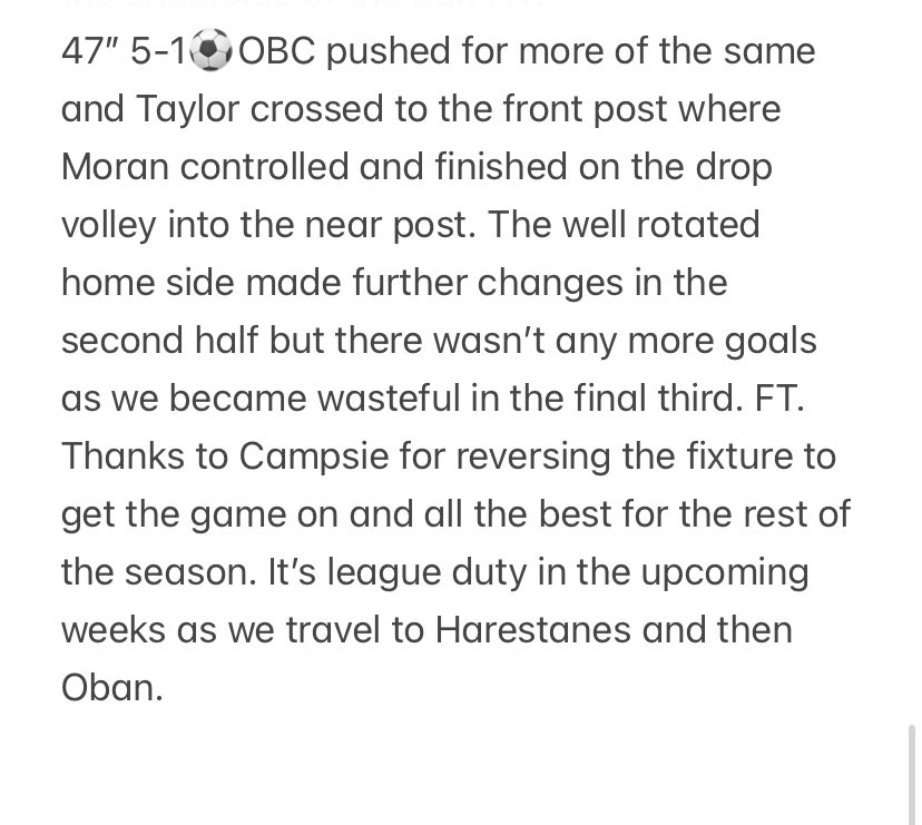 CCFC Saturday tweet media