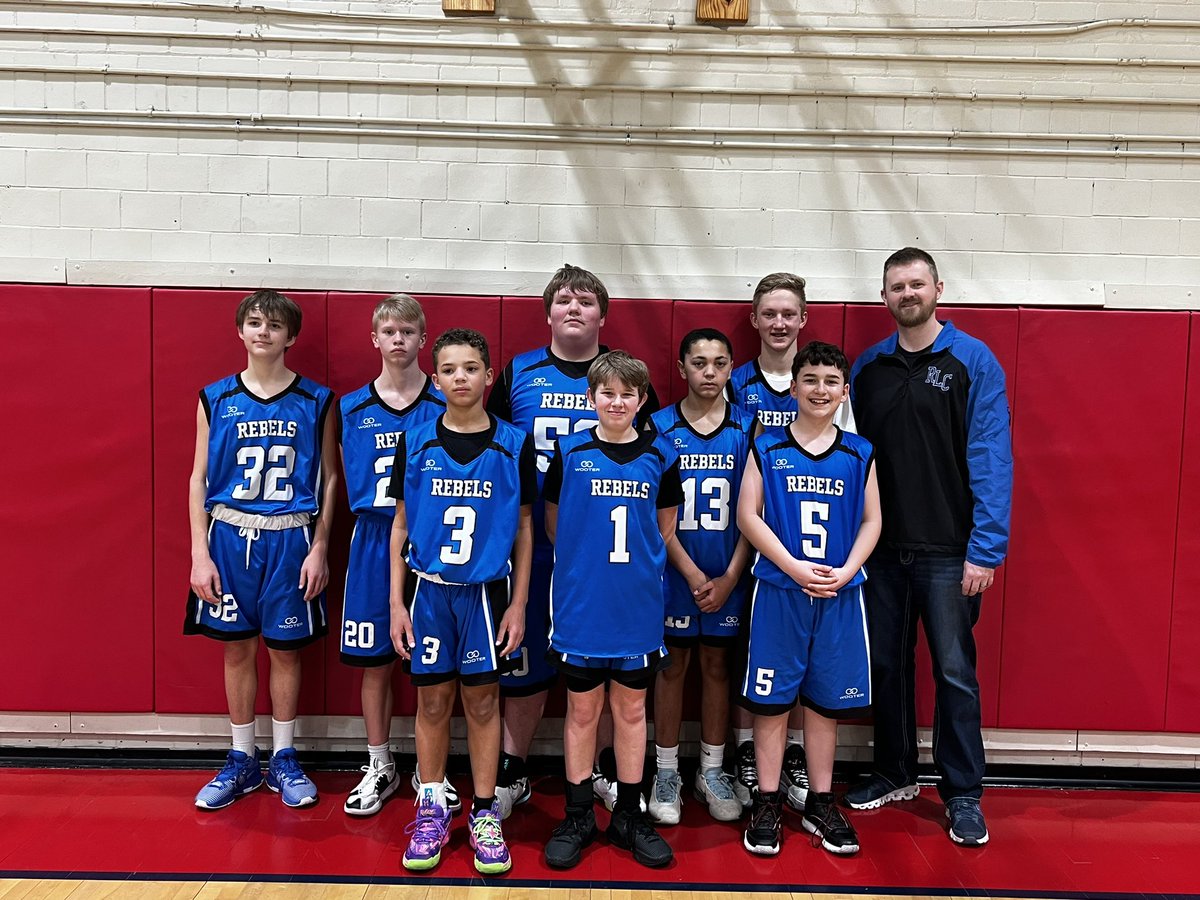 mickelson1st's tweet photo. JH Rebels 🏀 took part in the Fertile tournament today.
⛹🏻‍♂️7th grade went 0-3 on the day, losing to the M-W Thunderbirds, G-G Chargers, and the W-A-O Ponies.
⛹🏻‍♂️8th grade went 1-2, beating G-G, and losing to M-W and the Northern Freeze.
@EagleRebel_630 https://t.co/0ne5XZYBz7