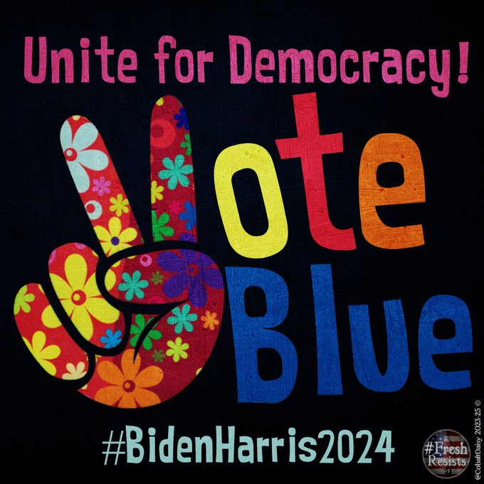 Joanhussey1's tweet photo. While the facts-don't-matter GOP have nothing but courtroom drama flooding the zone now,
#BidenHarris4More have facts &amp; policies &amp; a record to run on.  
Vote w/ an agenda for unifying the nation. It's up to all of us to get them re-elected. Unite for Democracy.

#DemVoice1 #FRESH https://t.co/jsln2O7fT0