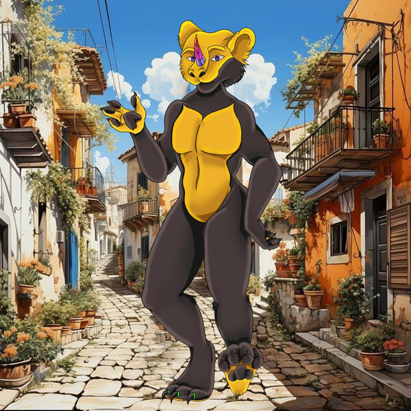 mernagh_o's tweet image. Thanks to the wonderful @Grafix_Lab1 for this piece reminds me of the time in Italy in fursuit