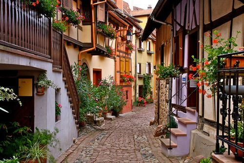 Cobblestone Street, Alsace, France #CobblestoneStreet #Alsace #France marissahunt.com