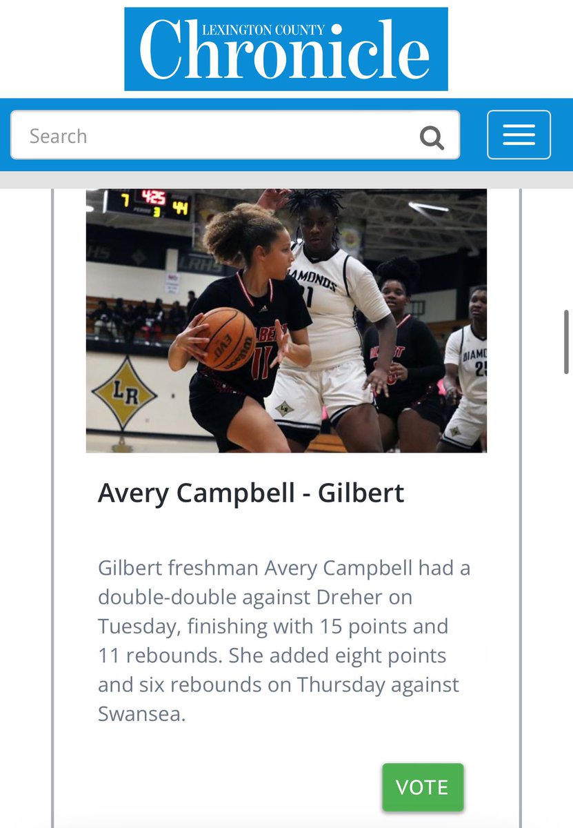 Go vote Avery Campbell for Athlete of the Week!