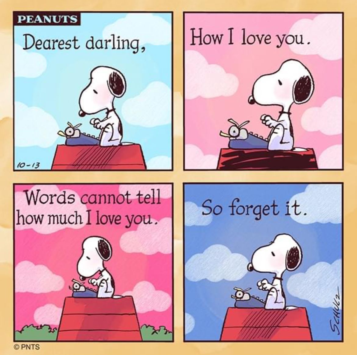 Peanuts_4Fans's tweet photo. Words cannot tell how much I love you #Peanuts https://t.co/NYi3UGWkXK