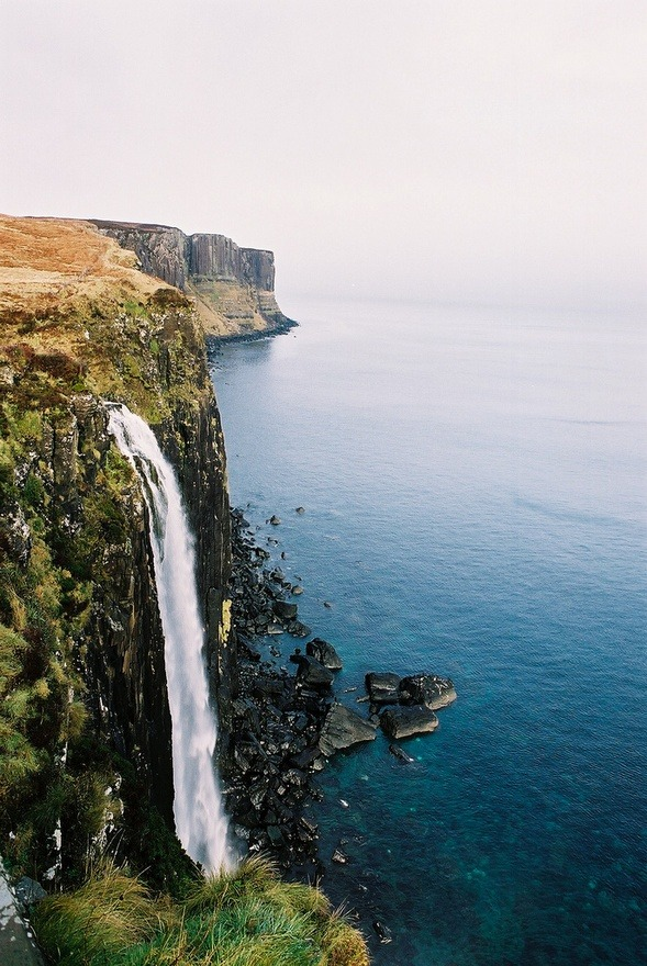 Kilt Rock Waterfall, Isle of Skye, Scotland #KiltRockWaterfall #IsleofSkye #Scotland ralphbishop.com