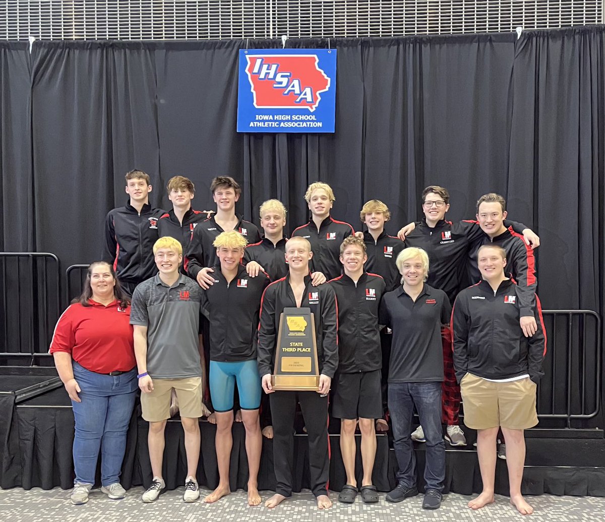 Highest team finish ever in school program history! Great season! ⁦<a href="/LMSTIowa/">Linn-Mar Swim Team</a>⁩