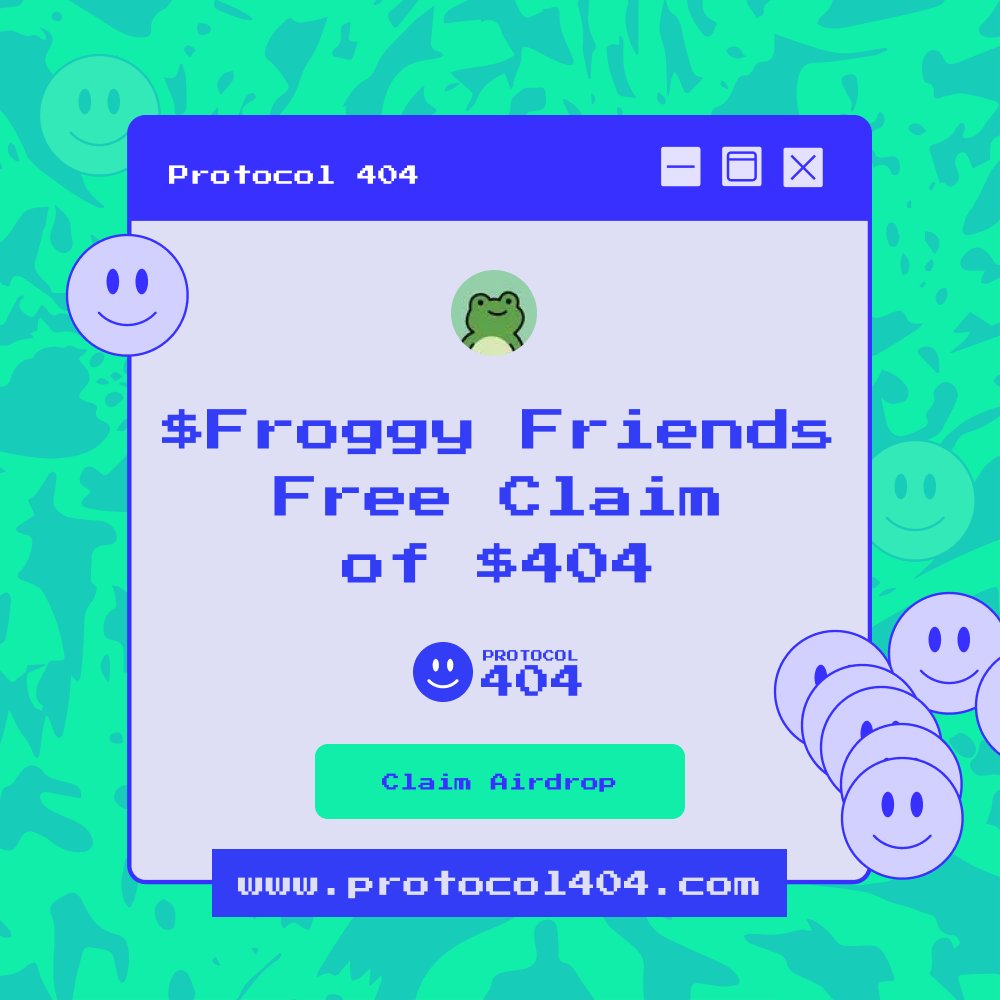 Protocol__404's tweet image. 🔥 $Froggy Holders can now claim Free $404 🔥
#ERC404 projects like @FroggyFriendNFT  can now claim our $404 on our Website!
Visit 🌐 protocol404.com and get your free #airdrop 

#Crypto #Protocol404