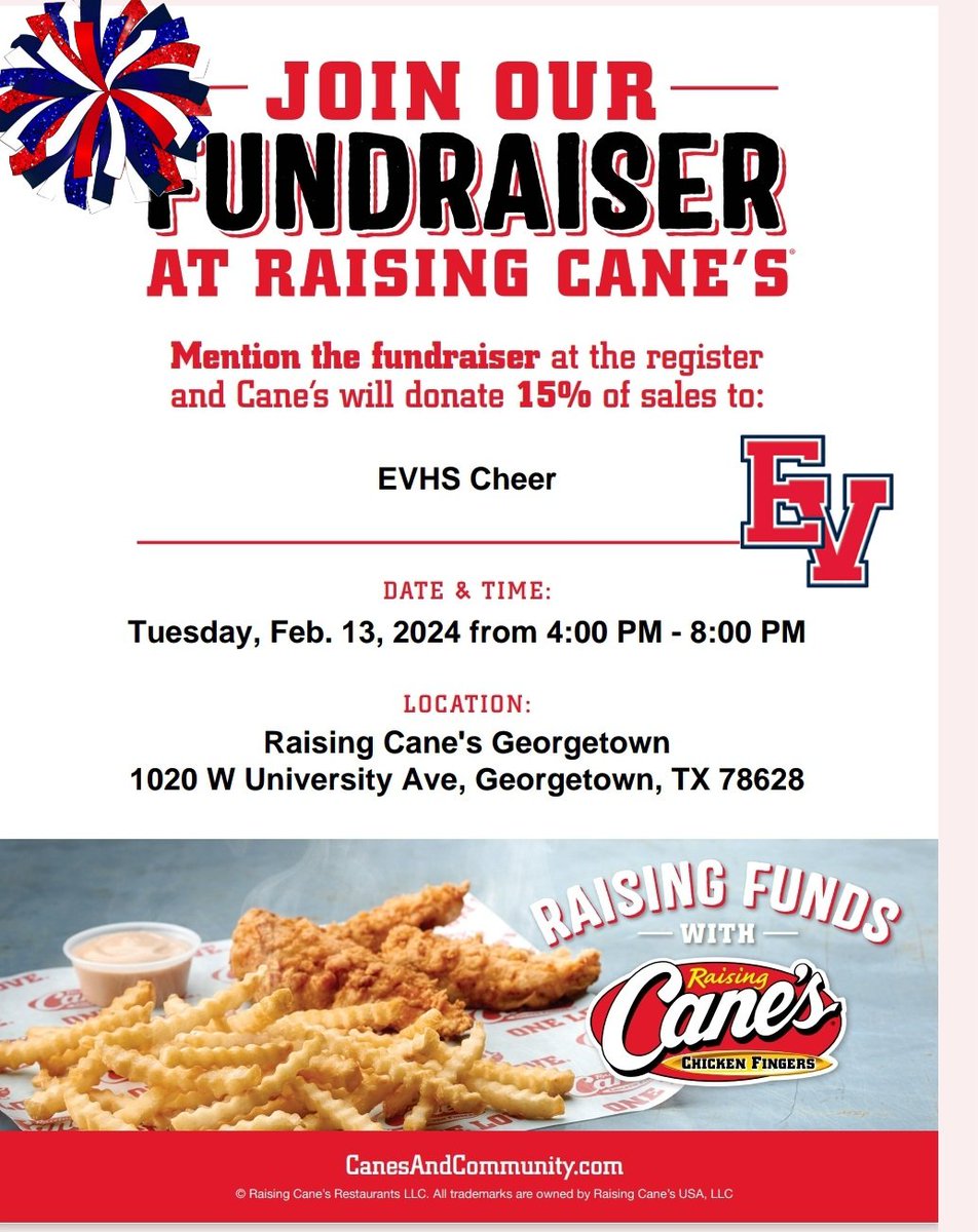 Come out on Tuesday and help support EVHS Cheer! <a href="/EvPatriots/">EV Patriot Nation</a> <a href="/EastViewHS/">East View HS</a> <a href="/EVHSSoftball/">East View High School Softball</a> <a href="/PatriotPride13/">East View Football</a>