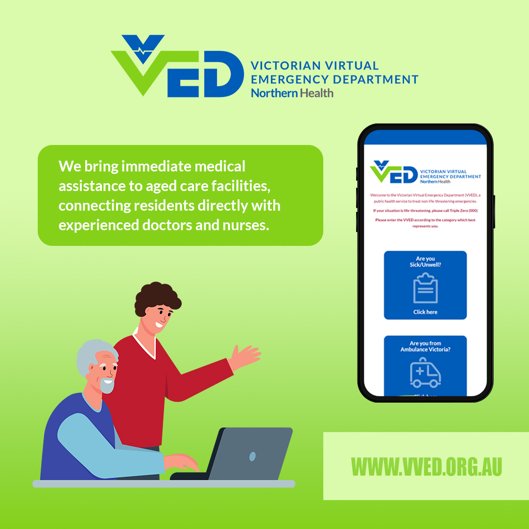 👵🏠 VVED brings immediate medical assistance to aged care facilities, connecting residents directly with experienced doctors and nurses. Prioritising well-being and comfort, we ensure quality care without leaving the premises. 🚑
 
#VVED #AgedCare #VirtualHealthcare #VirtualED