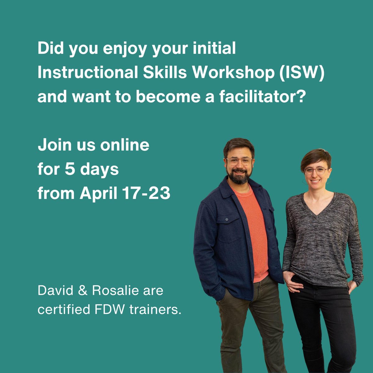 metonomy1's tweet photo. Join us for an upcoming 100% online Facilitator Development Workshop from April 17-23 2024!

Register here: https://t.co/ioLEfwGPuO

#facilitator #workshop #isw #Leadership https://t.co/Zhqgq0T24p