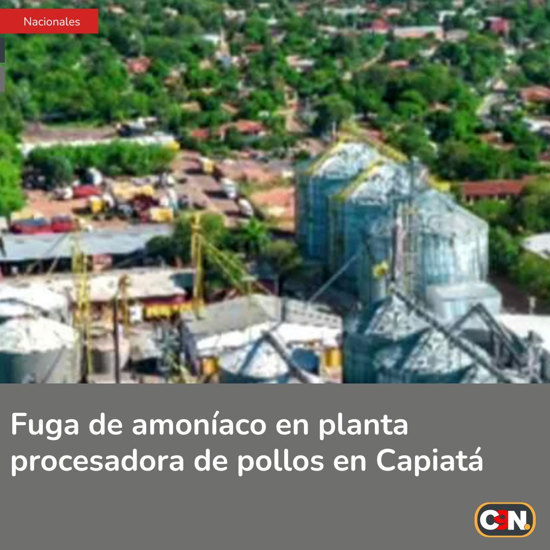 C9NParaguay's tweet image. 🚨💥 URGENTE: Varias unidades de bomberos van a Capiatá - Ruta 2, a una planta procesadora de productos cárnicos de pollo.

Se trata de una fuga de amoníaco, hecho similar ocurrido hace días en una fábrica de embutidos de San Lorenzo.

#C9N