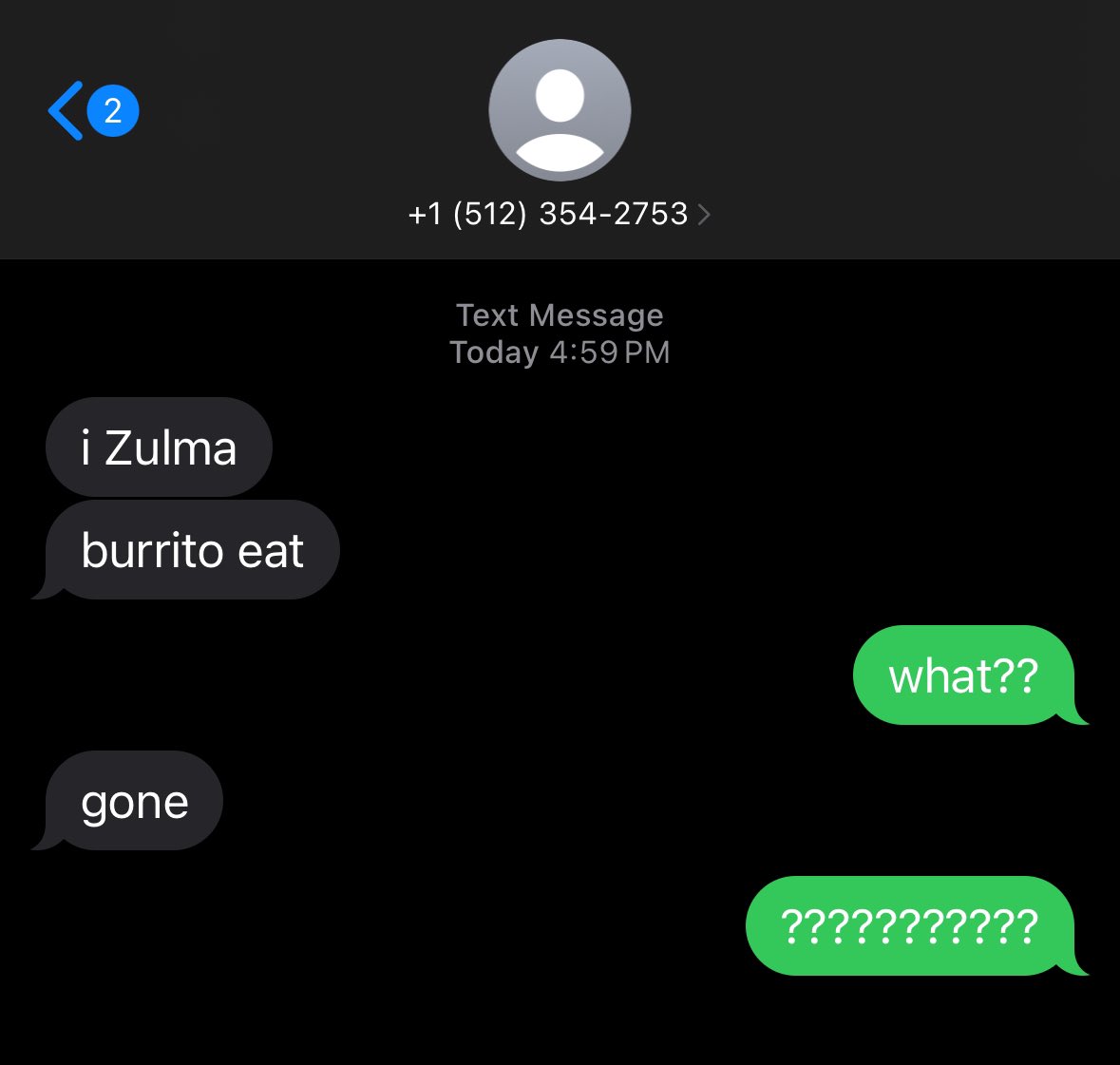 did Zulma just eat my chipotle????????????