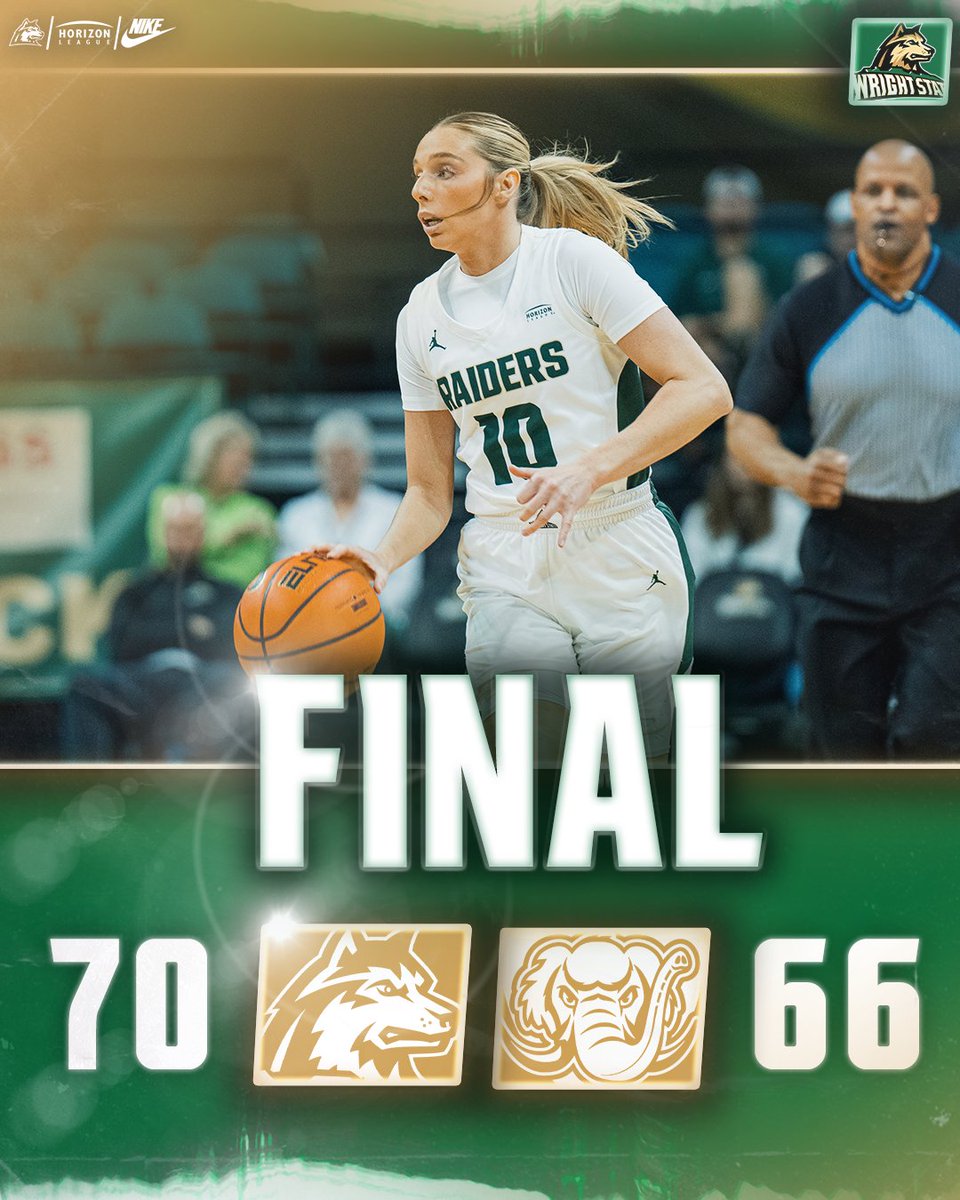 BIG TIME WIN!! Alexis Hutchison leads the way with 22pts as four Raiders finish in double digits - Rachel Loobie tallies a double-double with 12pts, 12rebs!

#RaiderUP | #RaiderFamily
