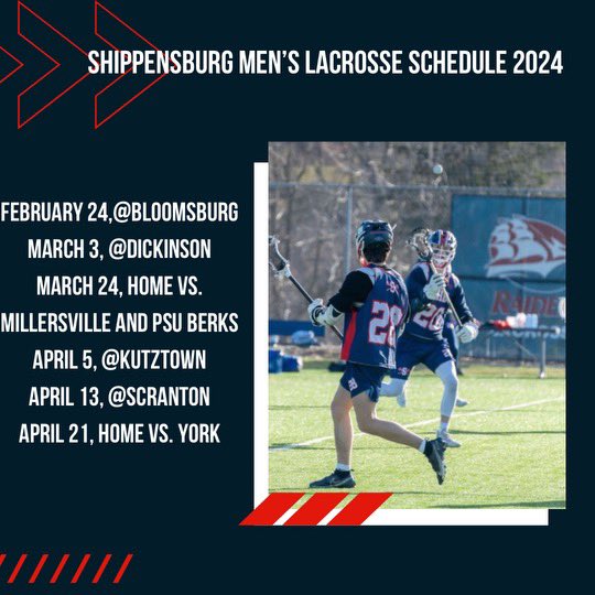 Shippensburg Lacrosse 2024 Schedule🥍