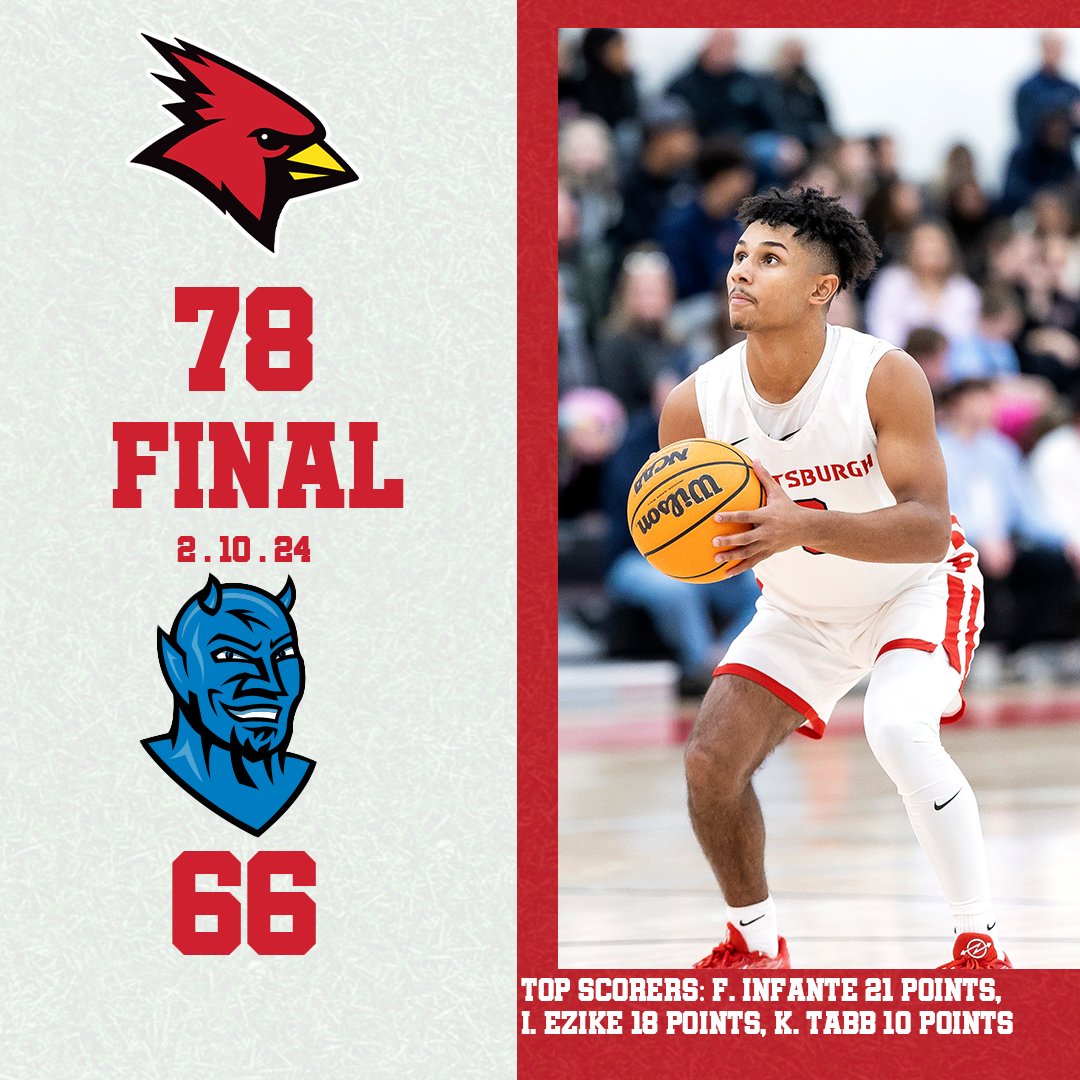 MBB | @plattsburghmbb Takes Care of Business Earning Another Series Sweep!!! Led by Franklin Infante with 21 points, the Cards beat Fredonia on the road as they play host next weekend with their sights set on earning a SUNYAC playoff spot. #CardinalStrong #CardinalCountry