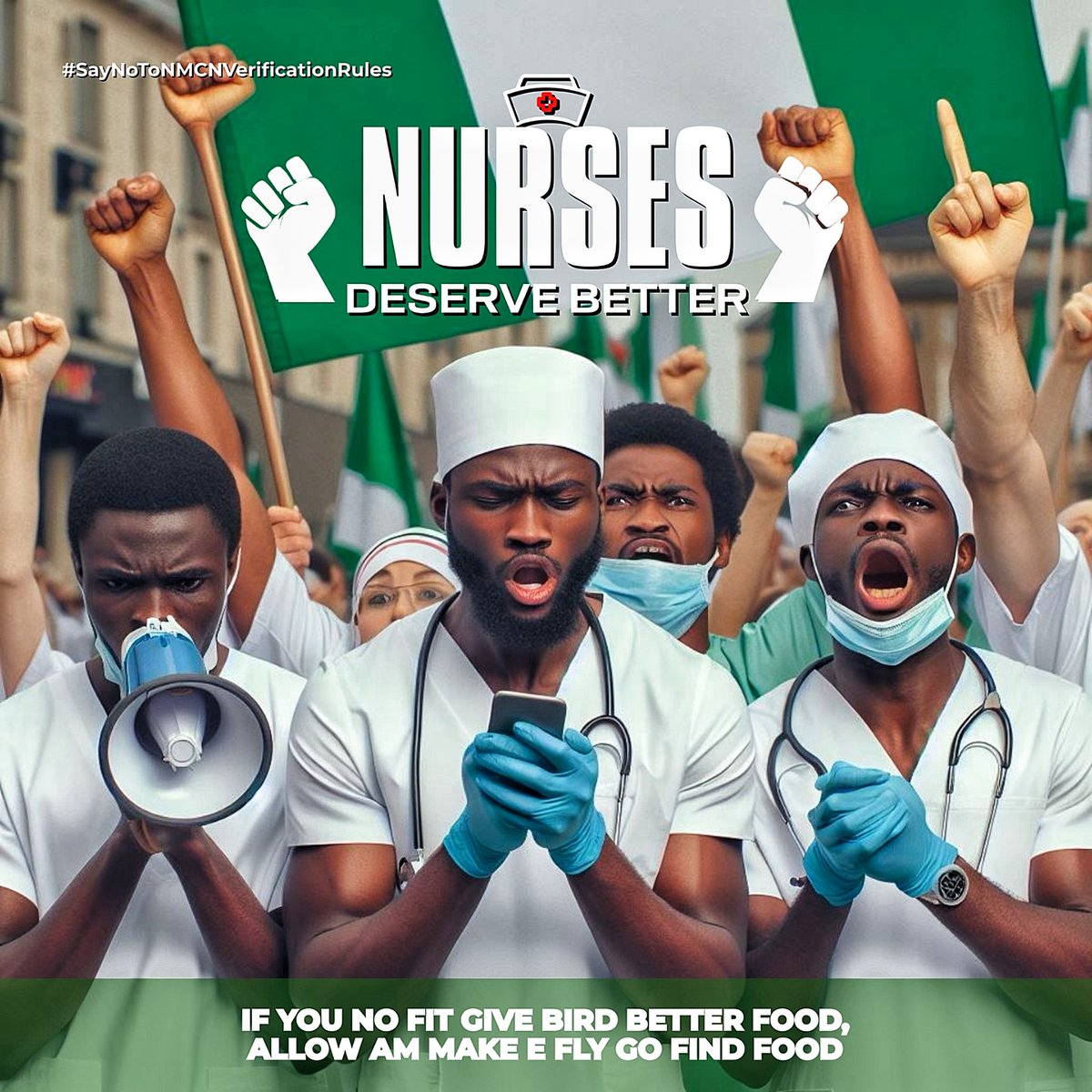 Nigerian nurses clamour in one voice that #NotoNMCNVerificationrule 
#NotoNMCNVerification