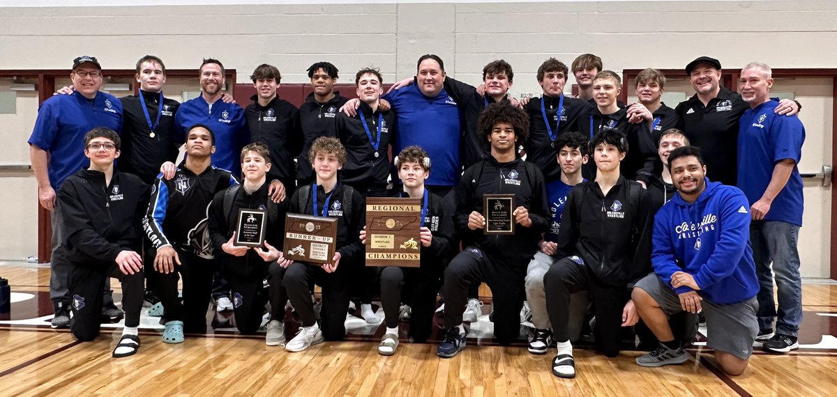 wcsNHScoachT's tweet photo. 2024 Region 6AA final results
TEAM CHAMPIONS!!!
106 Barton 🥇
165 Mayes 🥇 
175 McTorry 🥇
215 Sentell 🥇 
150 Pattee 🥈 
157 B Melzoni 🥈
190 Neal 🥈
113 Lippincott 🥉
132 Pryor 🥉
138 Stitt 4th
@wcsNHSathletics @wcsCOAthletics @SeWrestle @cspulliam @FirstTakedown https://t.co/BrNrAf3h3u