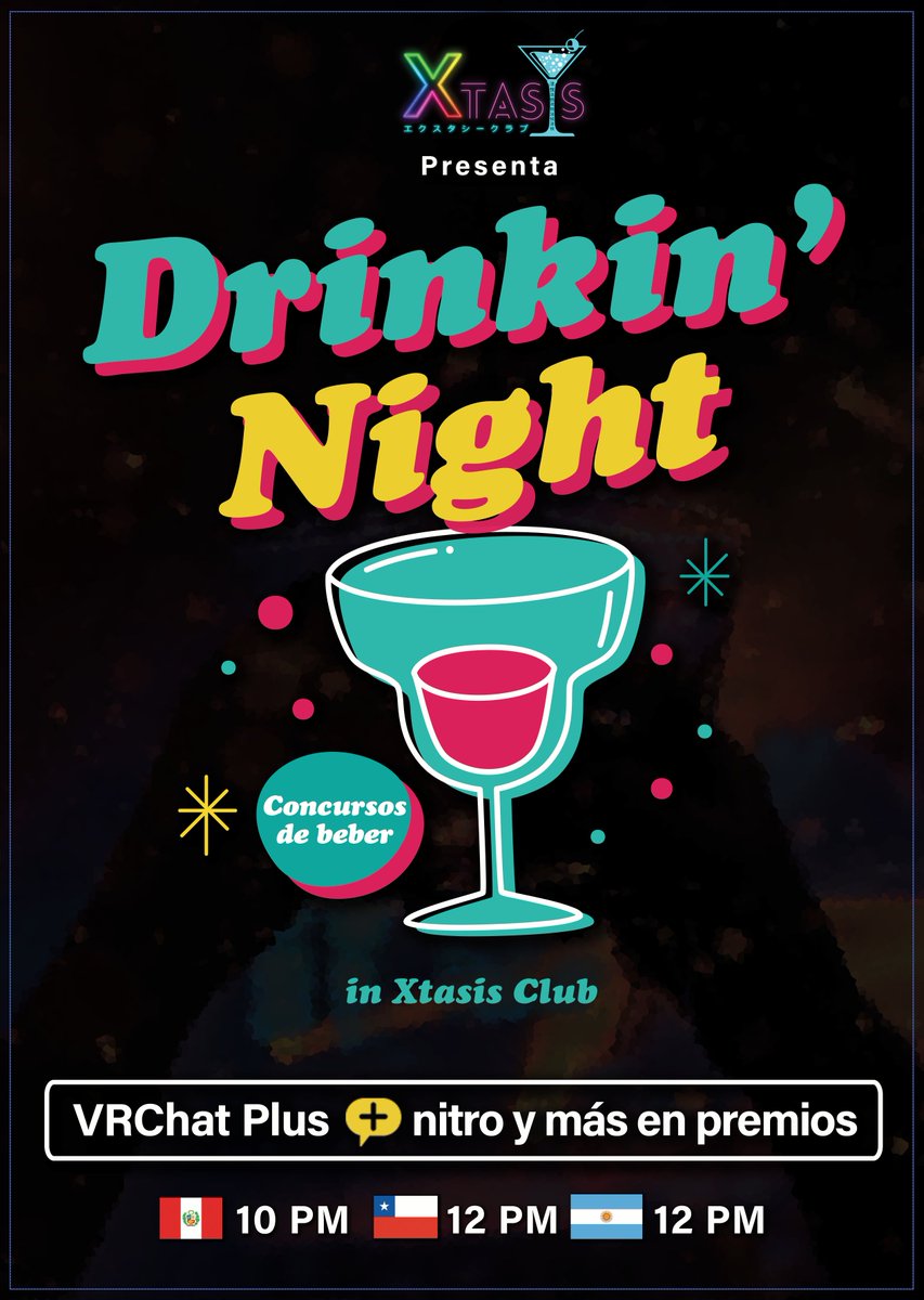xtasis_vr's tweet photo. 🎉🍹Join us tonight for Reggaetón &amp; Latin Drinking Night at Xtasis Club 法悦 !💃🥂Compete in drinking contests for epic rewards while grooving to the hottest beats! 🎶✨See you all there!🚀🌈 #VRDrinkingNight #VRXtasisClub法悦 🍻 https://t.co/h2PPbOlgn8