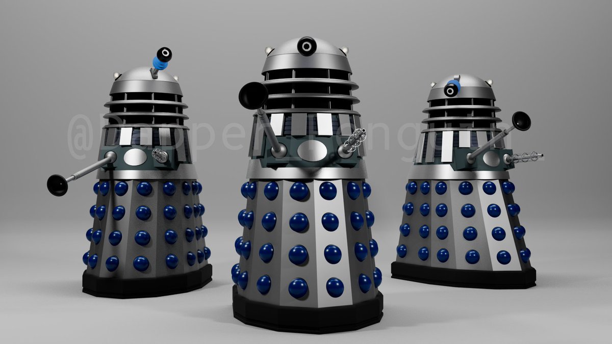 My latest Doctor Who art piece - I had a lot of fun putting this one  together and it gave me an opportunity to use my own Dalek design! I  designed these, image size:1200x675