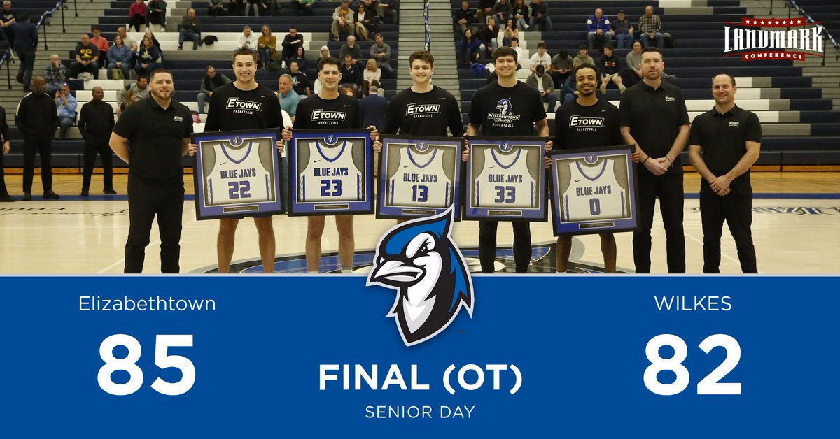 Etown Athletics (@etownbluejays) on Twitter photo MBB | BIG WIN for <a href="/BlueJaysMBB/">E-town Basketball</a> as they battled with the Wilkes Colonels in overtime to come out with a 85-82 win in <a href="/LandmarkConf/">Landmark Conference</a> play!! After two tied halves and an OT, throughout the game there were 17 ties and 18 lead changes
RECAP: etownbluejays.com/news/2024/2/10…
#D3hoops MBB | BIG WIN for <a href="/BlueJaysMBB/">E-town Basketball</a> as they battled with the Wilkes Colonels in overtime to come out with a 85-82 win in <a href="/LandmarkConf/">Landmark Conference</a> play!! After two tied halves and an OT, throughout the game there were 17 ties and 18 lead changes
RECAP: etownbluejays.com/news/2024/2/10…
#D3hoops