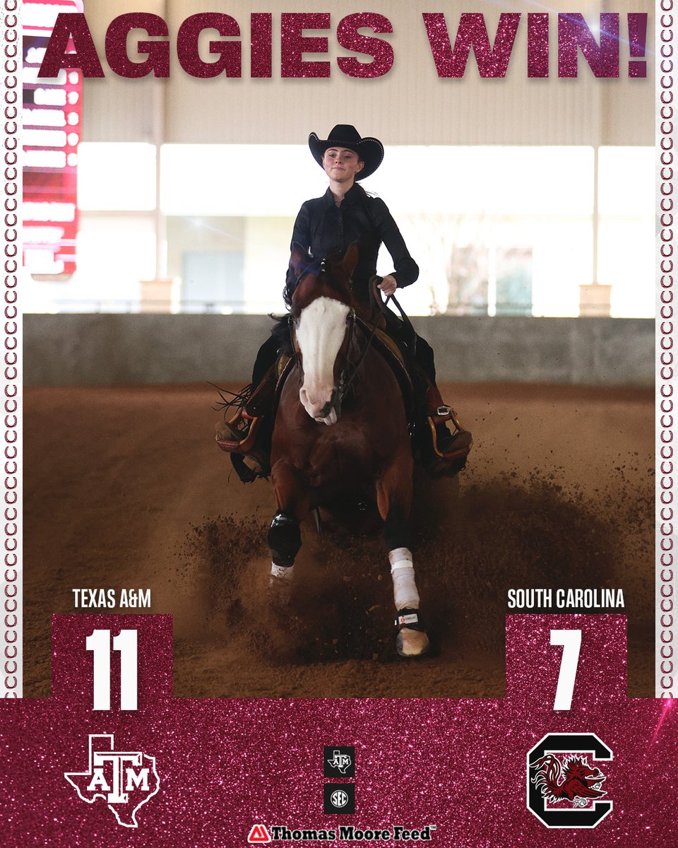 AggieEquestrian's tweet photo. AGGIES WIN 11-7!🤠

#Everybodyalways | #GigEm https://t.co/9ZdnSDrIMY