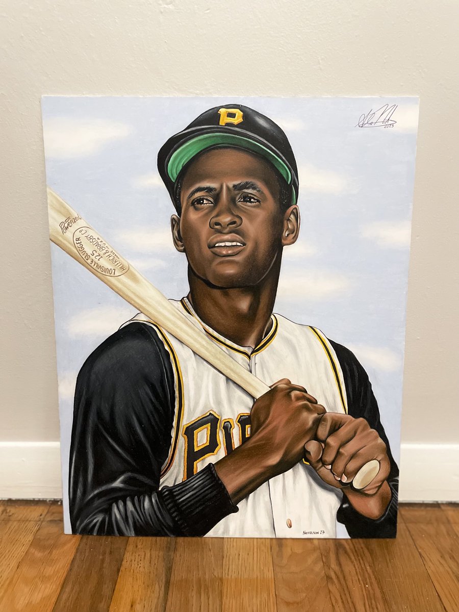 Who’s ready for some ⁦@Pirates⁩ baseball? Presenting my colored pencil drawing of #pirates legend Roberto Clemente. This drawing took 100 hours complete! ⁦@MLB⁩ ⁦@HistoryPirates⁩ ⁦@RClementejr21⁩ ⁦@AroundThe412⁩ ⁦@Talkin21podcast⁩