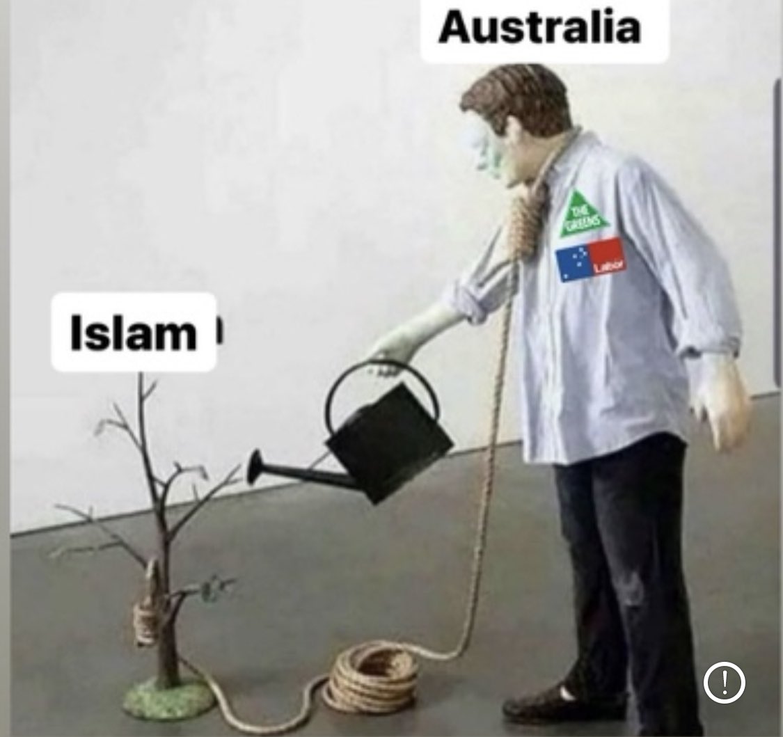 @Lisa9Sophia Muslim people hate Jews, Christian’s, atheists, gays, dogs, bacon, wine, beer, western civilisation, western culture, western values, traditions, hate Australia and Australians…

And complains about Islamophobia.

De-Islamicise Australia.

#IslamImmigrationReferendum
#Auspol2023