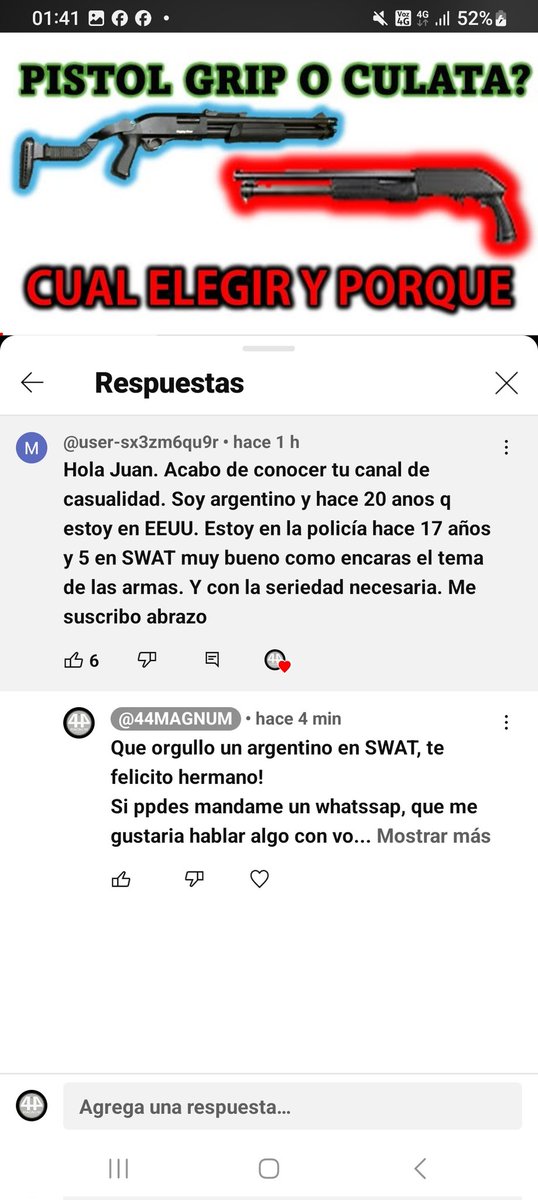 Cuando recibís este tipo de comentarios de un agente del equipo Swat ni siquiera mil haters pueden bajar el autoestima de uno mismo