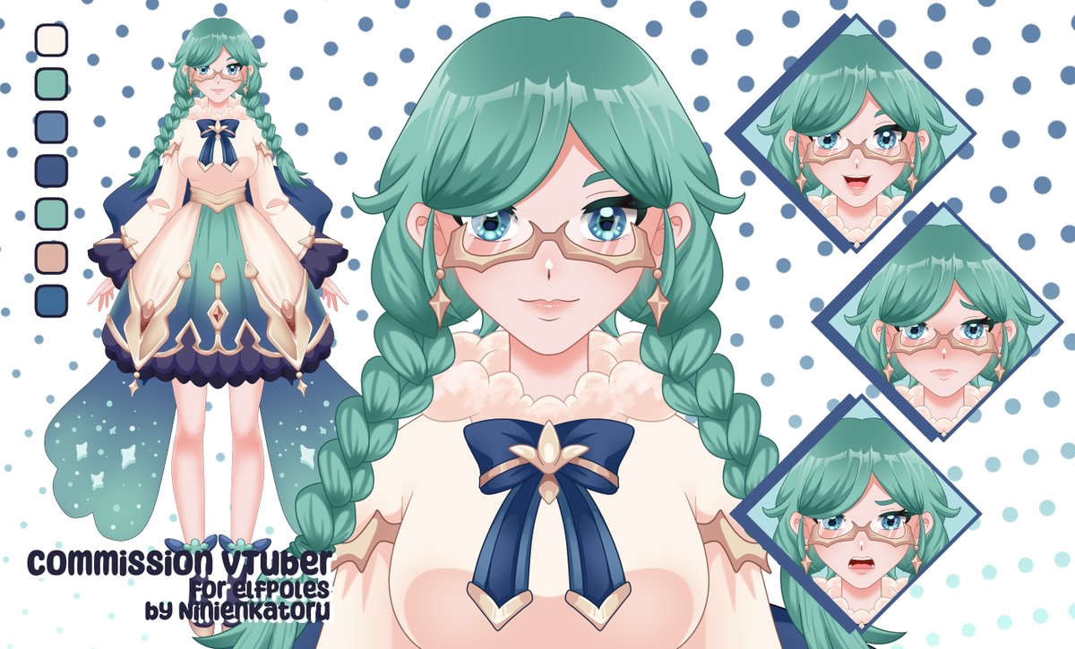 NinienKatoru's tweet image. 2nd VTuber Commission for elfpoles 🥰

#VGenComm #vtubercomm