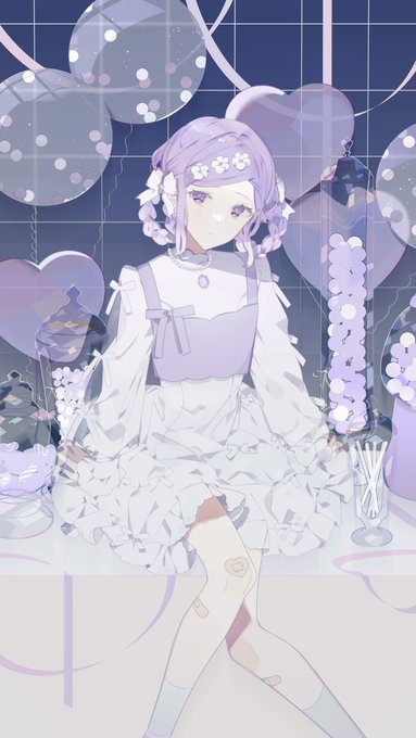 「ドレス 紫」のTwitter画像/イラスト(新着)