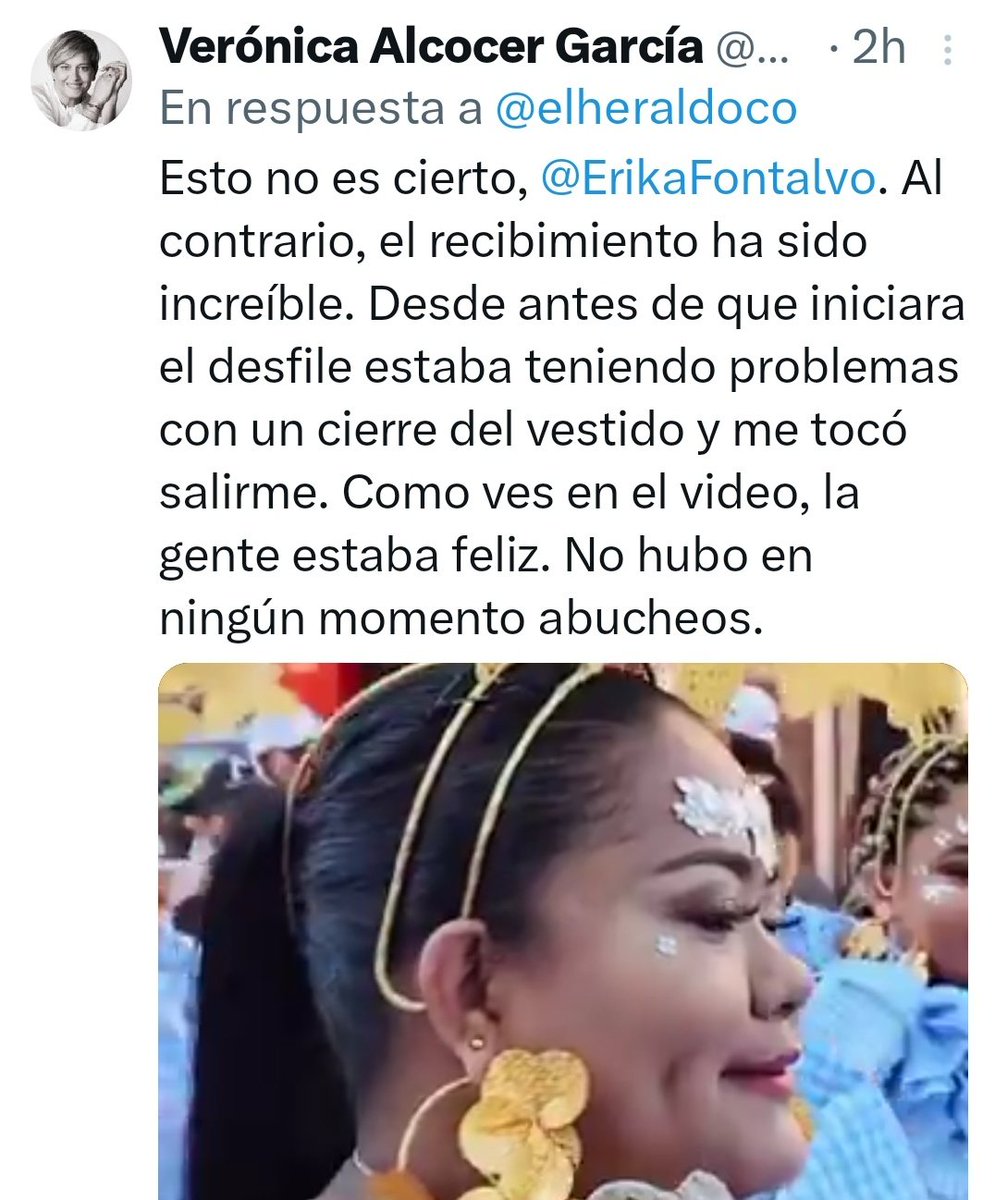 FisicoImpuro's tweet photo. Otra vez los medios de comunicación mintiendo (no importa cuando leas esto). Está vez la mentirosa es Erika Fontalvo del Heraldo q inventó q @Veronicalcocerg le tocó salir corriendo por abucheos cuando en realidad fue por un cierre en mal estado del vestido de hecho fue vitoreada https://t.co/eVSW1MhWf0