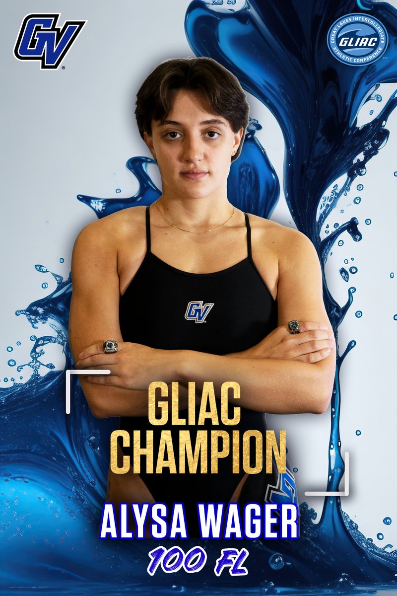🥇 Alysa Wager goes back-to-back, captures the GLIAC title in the 100 fly and sets a GLIAC meet record with a time of 54.50. #AnchorUp