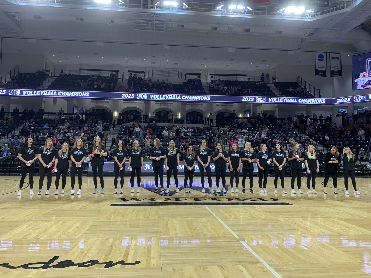 So thankful for our championship recognition at halftime of the @WoffordMBB game! It’s your 2023 SoCon Champs!!