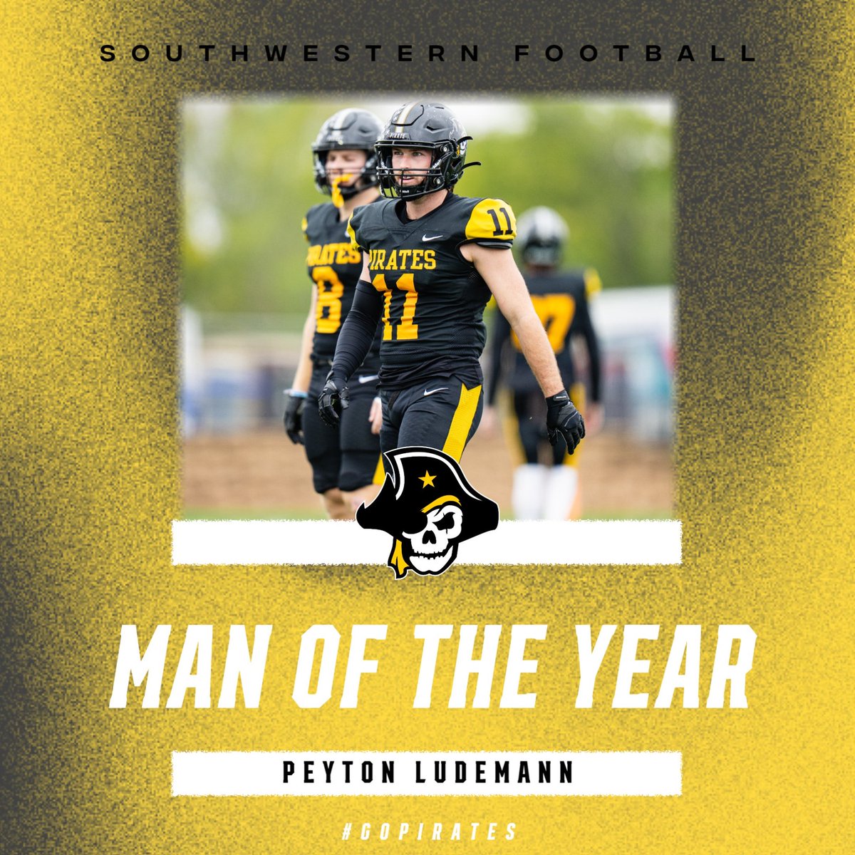 And last but certainly not least. The 2023 Southwestern Football Man of the Year…Peyton Ludemann! 🏴‍☠️ 🏈