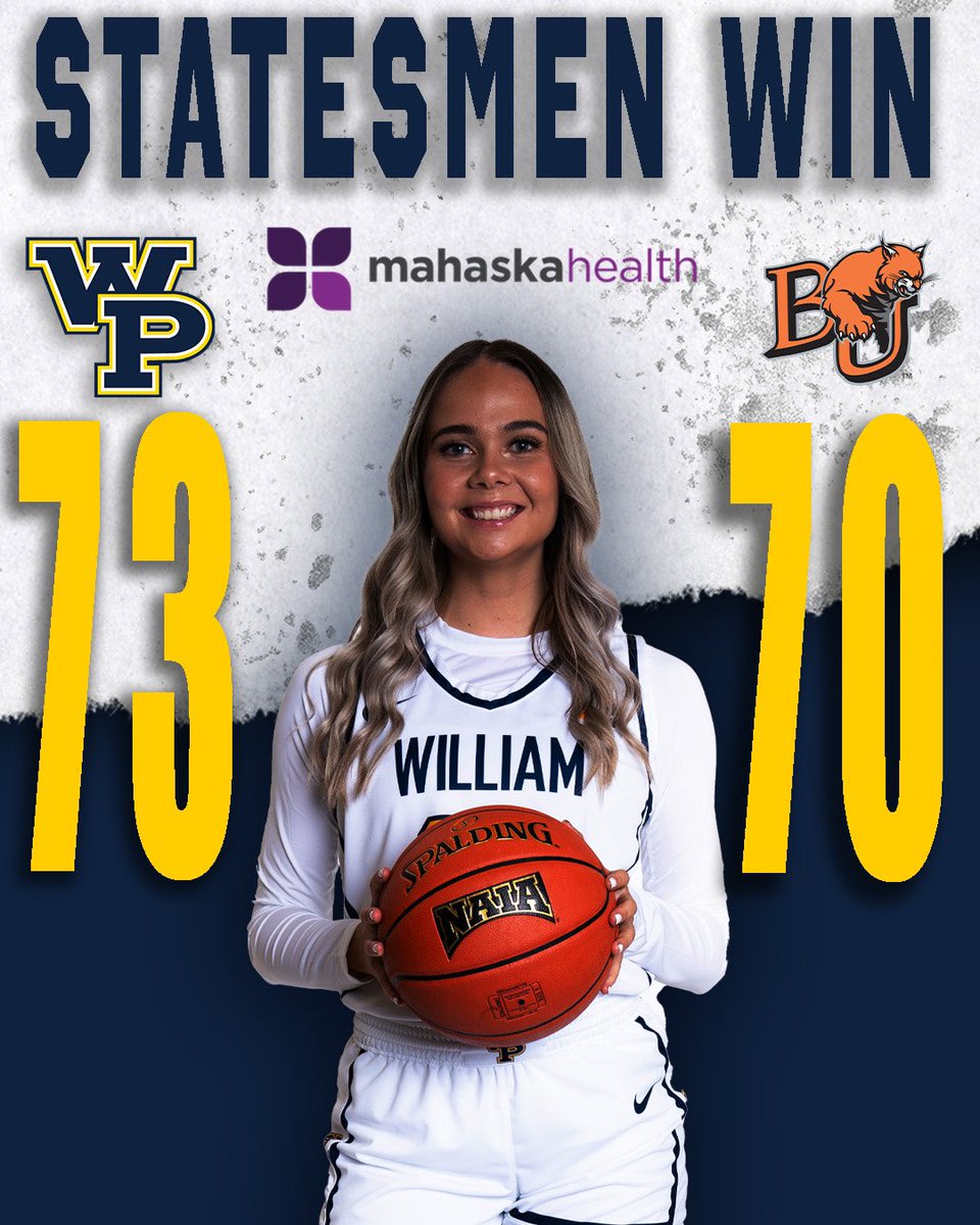 The @StatesmenWBB team picked up a win in overtime today 73-70 over Baker. A big win for the team as it came on Senior Day!